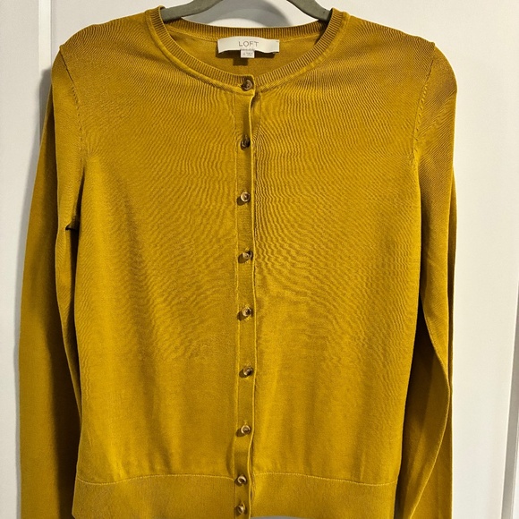 Loft medium mustard yellow cardigan - Picture 1 of 8